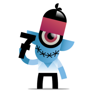 Toshl monster with a number and shut mouth