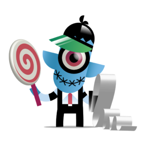 toshl accounting monster with lollipop