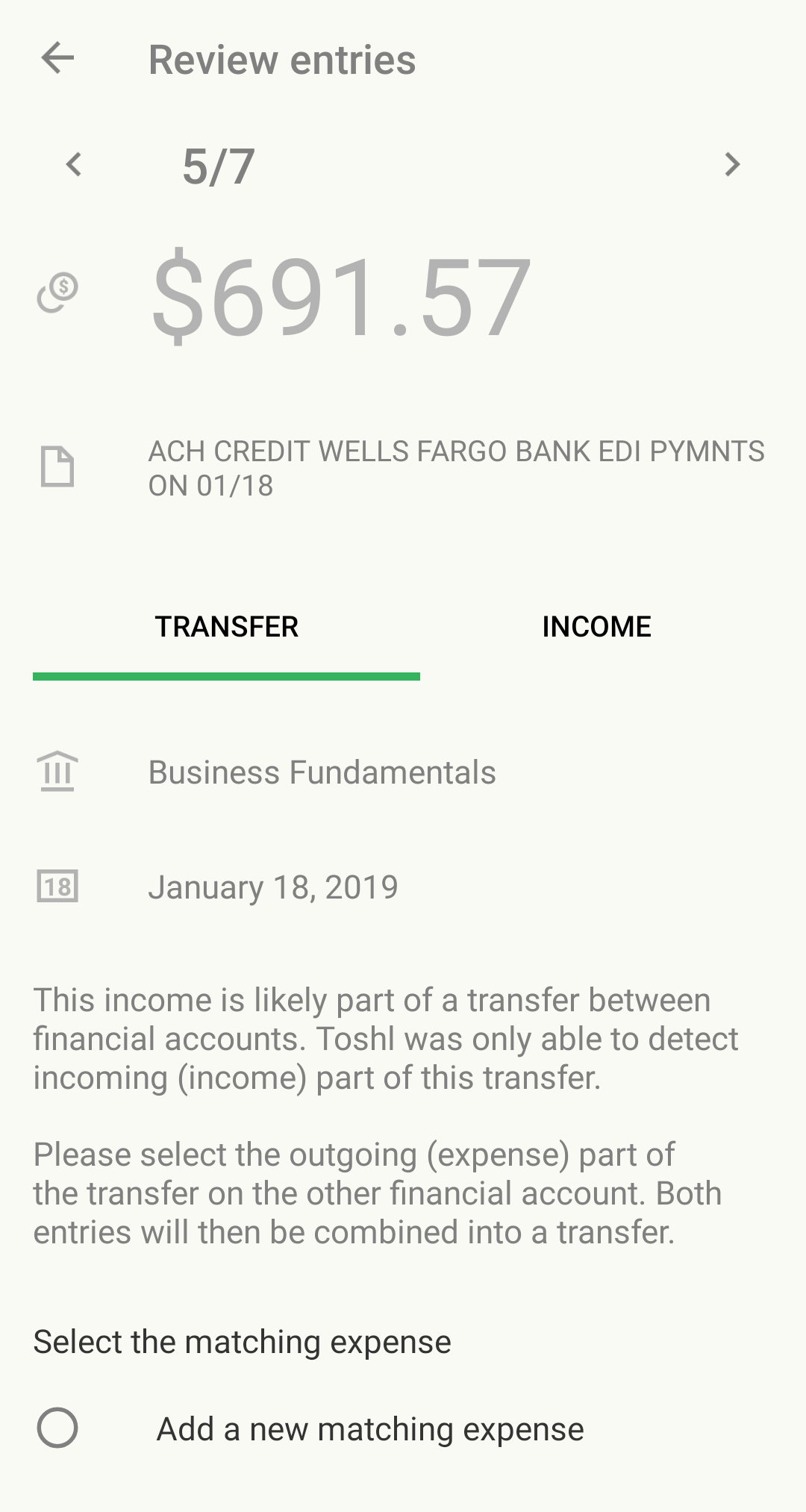 Matching Transfers Between Financial Accounts – Toshl Finance Blog